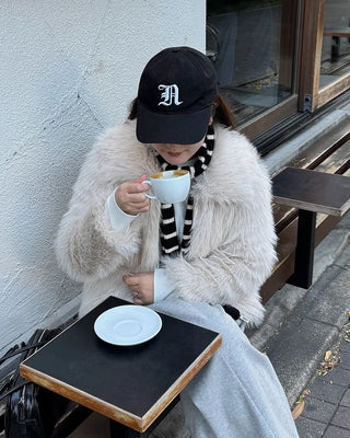 Color-point fur jacket