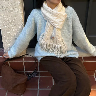 Round Melange Knit