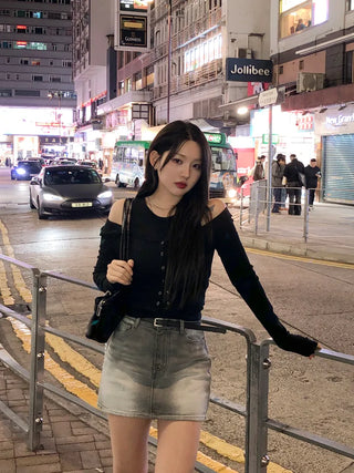 [2pcs] Button Cardigan Sleeveless Set