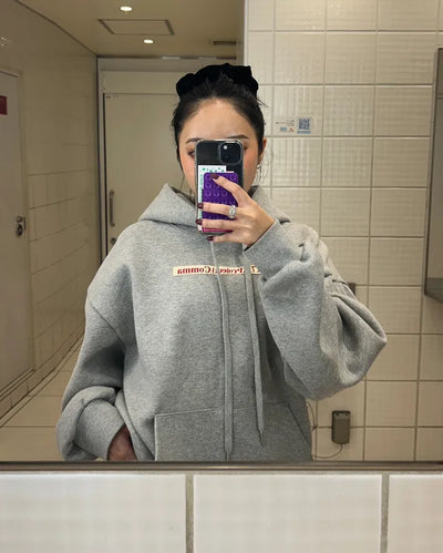 (Unisex) Bust Patch Kangaroo Pocket Hoodie