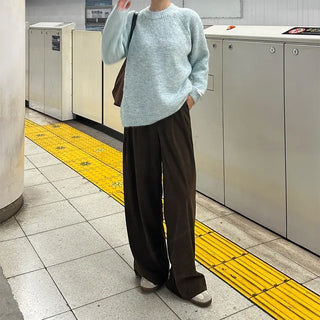 Round Melange Knit