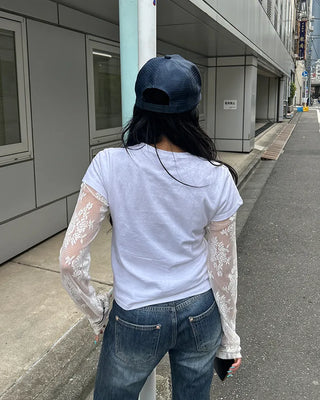 Pigmented British Semi-Cropped Half T-Shirt