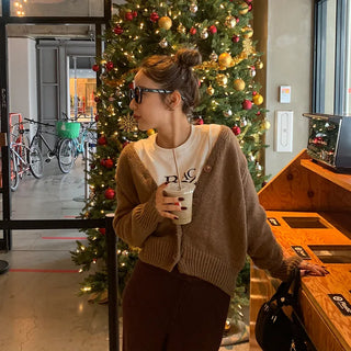 Tie-set cardigan