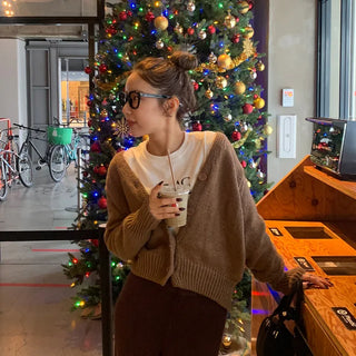 Tie-set cardigan