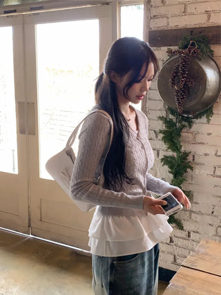 Ribbon shoulder bag