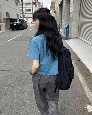Round Simple Crop Short Sleeve T-Shirt