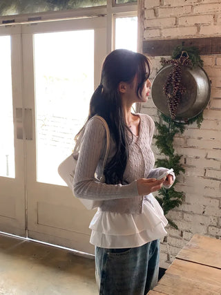 Ribbon shoulder bag