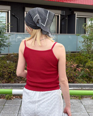 Round neck simple ribbed camisole