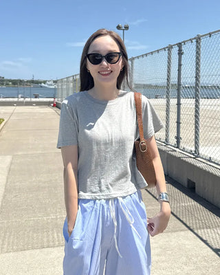Colorful basic short-sleeved T-shirt
