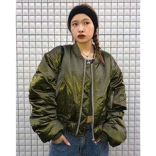 Sleeve Shirring Cropped MA-1