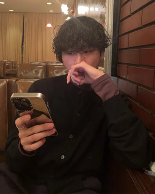 Turtleneck long-sleeved T-shirt