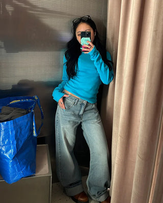 Ribbed Slim Long Cut and Sewn