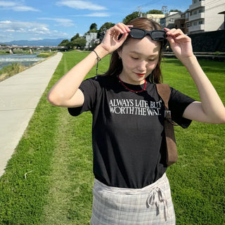 WAIT Lettering Short-Sleeve T-Shirt