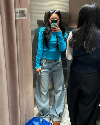 Ribbed Slim Long Cut and Sewn