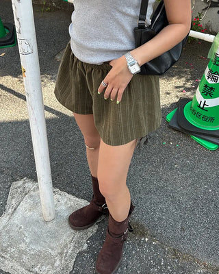 Striped side drawstring shorts