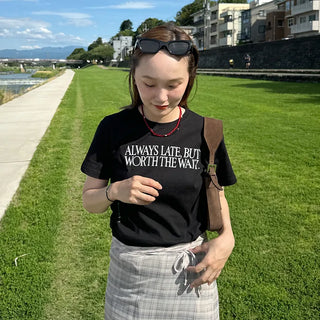 WAIT Lettering Short-Sleeve T-Shirt