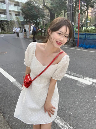 [Lined] Flower Punching Dress (2 colors)