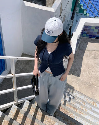 [5 colors] Lettering Bicolor Cap