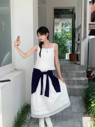 Ribbon sleeveless blouse