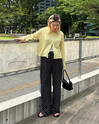 Cut-off hem viscose summer cardigan