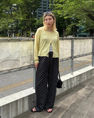 Cut-off hem viscose summer cardigan