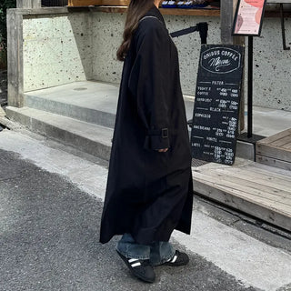 Oversized single trench coat