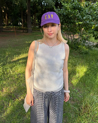 Summer knit sleeveless top