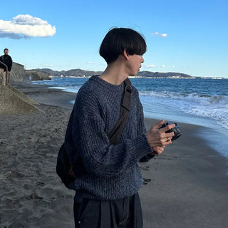 (Unisex) Round Openwork Knit