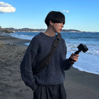 (Unisex) Round Openwork Knit
