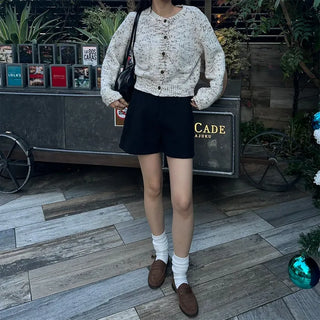 Corduroy banded shorts