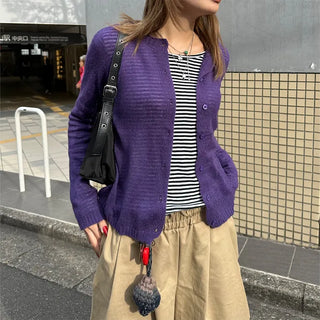 Colorful wool cardigan