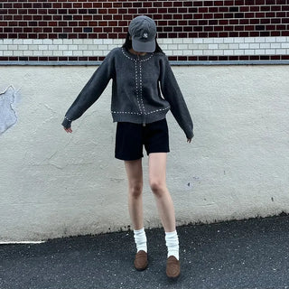 Stitch Point Knit Cardigan