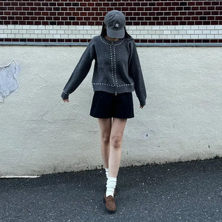 Stitch Point Knit Cardigan