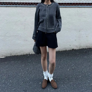 Stitch Point Knit Cardigan