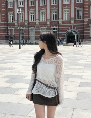 [3pcs] Western Knit Sleeveless Belt Set