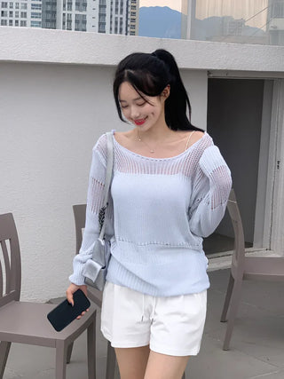 Wave sheer net mesh knit (5 colors)