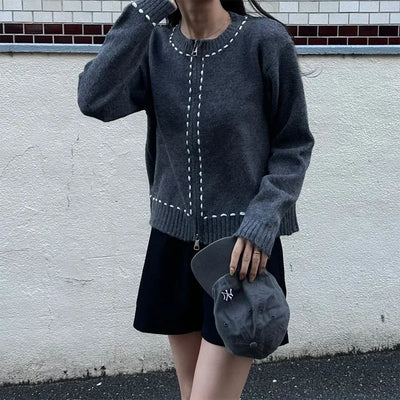 Stitch Point Knit Cardigan