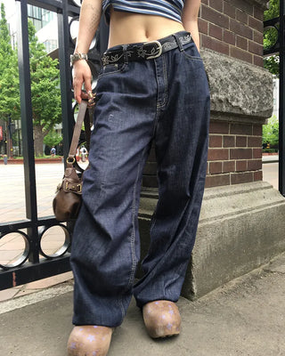Summer Rigid Wide Denim Pants