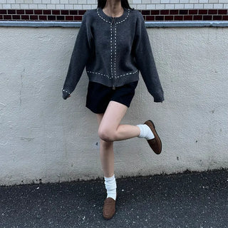 Stitch Point Knit Cardigan