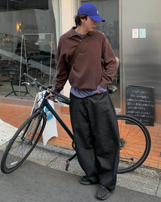 Big wide denim pants