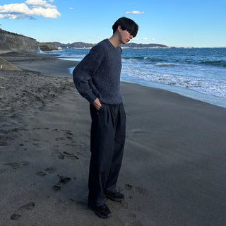 (Unisex) Round Openwork Knit