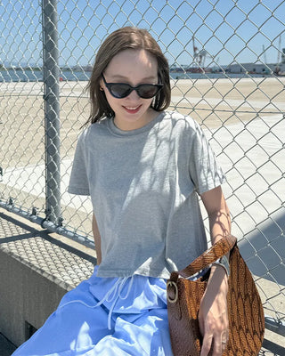 Colorful basic short-sleeved T-shirt