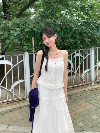Ribbon sleeveless blouse