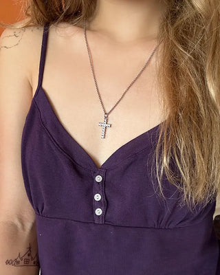 Cubic Zirconia Round Chain Necklace