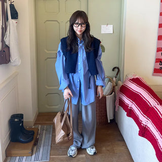 Basic blue color shirt