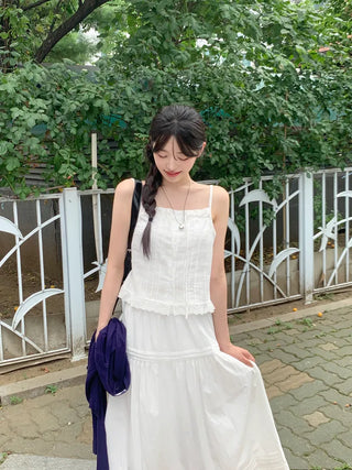 Ribbon sleeveless blouse