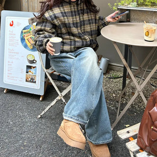 Reversible Stitch Check Jumper