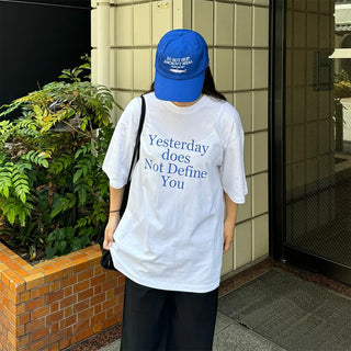 (Unisex) Yesterday Lettering Short-Sleeve T-Shirt