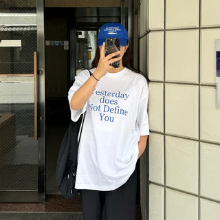 (Unisex) Yesterday Lettering Short-Sleeve T-Shirt