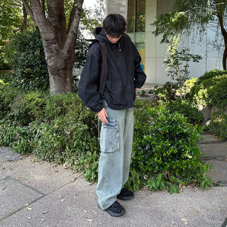 Hooded denim jacket